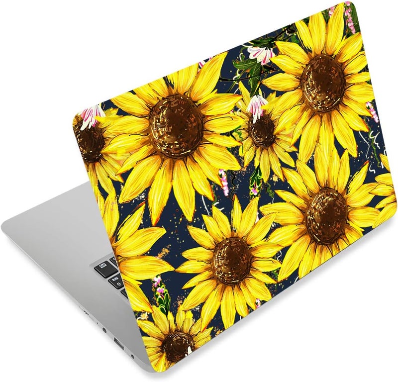 Laptop Stickers Decal,12 13 14 15 15.6 inches Netbook Laptop Skin Sticker Reusable Protector Cover Case for Toshiba Hp Samsung Dell Apple Acer Leonovo Sony Asus Laptop Notebook (Sunflower)